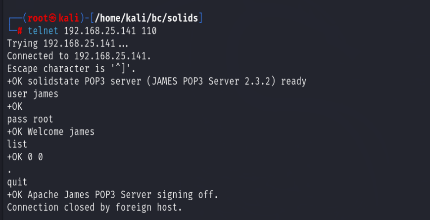 SolidState靶机训练