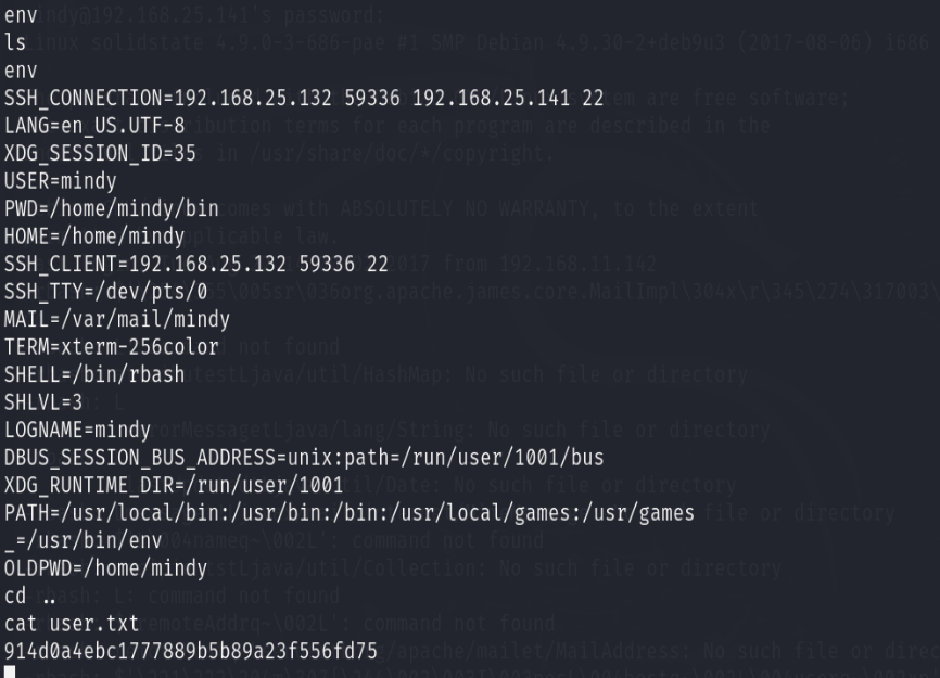 SolidState靶机训练